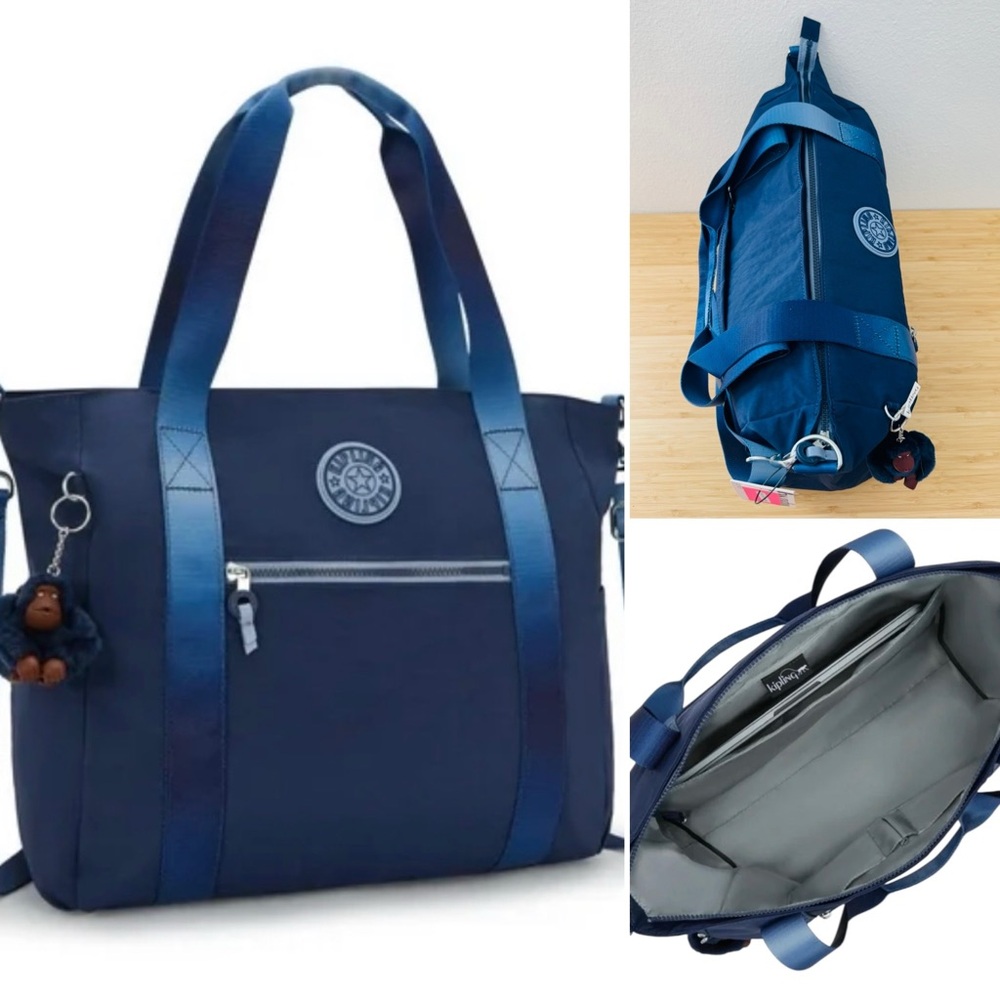 KIPLING JAYLA 15" Laptop Tote Bag Ballet Mod  Navy Omb
